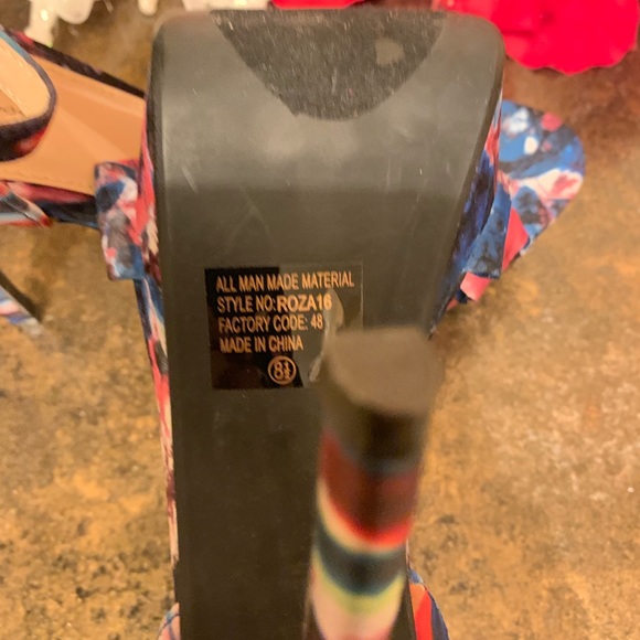 🌈 Wild Rose Rosa-16 Ankle Strappy, Peep Toe Heels - Picture 7 of 8